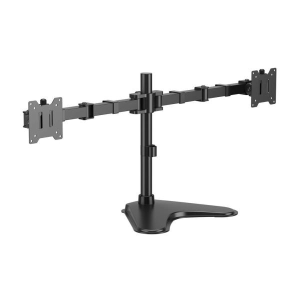 309448_1 Aisens Soporte de Mesa Eco con Peana Giratorio e Inclinable para Monitor/TV 20Kg (3 Pivotes - 2 Brazos) de 17-35" - Color Negro - Imagen 1