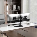 Aisens Soporte de Mesa Eco con Peana Giratorio e Inclinable para Monitor/TV 20Kg (3 Pivotes - 2 Brazos) de 17-35" - Color Negro - Imagen 3