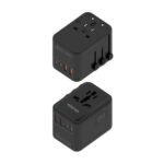 Aisens Adaptador de Viaje Universal GaN 25W - 2xUSB-A QC3.0, 2xUSB-C PD3.0 - Color Negro - Imagen 2