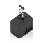 Aisens Adaptador de Viaje Universal GaN 25W - 2xUSB-A QC3.0, 2xUSB-C PD3.0 - Color Negro - Imagen 3