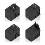 Aisens Adaptador de Viaje Universal GaN 25W - 2xUSB-A QC3.0, 2xUSB-C PD3.0 - Color Negro - Imagen 4