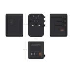 Aisens Adaptador de Viaje Universal GaN 35W - 2xUSB-A QC3.0, 2xUSB-C PD3.0 - Color Negro - Imagen 5