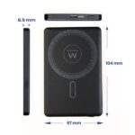 Ewent EW1160 Powerbank Magsafe 5000mAH 20W PD y QC - USB-C - Color Negro - Imagen 2