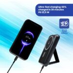 Ewent EW1162 Powerbank Magsafe 10000mAH 22.5W PD y QC - USB-C, USB-A - Color Negro - Imagen 3