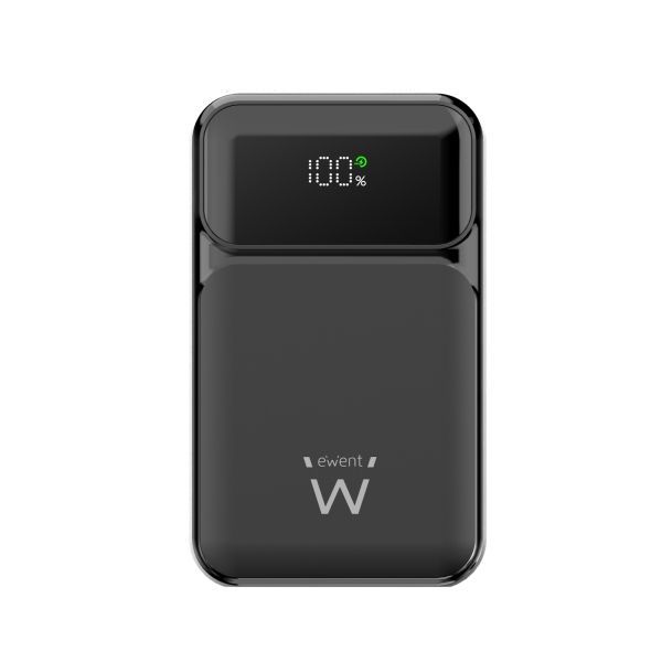 309598_1 Ewent EW1164 Powerbank 20000mAH 65W PD - USB-A, USB-C - Pantalla LED - Color Negro - Imagen 1