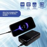 Ewent EW1164 Powerbank 20000mAH 65W PD - USB-A, USB-C - Pantalla LED - Color Negro - Imagen 3