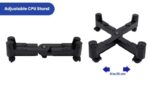 Ewent EW1292 Soporte Movil para CPU - Evita la Electricidad Estatica y las Marcas - Ajustable hasta 25 cm - Hasta 25 kg - Negro - Imagen 2