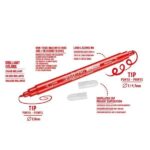 Carioca Birello Pack de 12 Rotuladores - Doble Punta Fina y Media - Tinta Superlavable No Toxica - Lavable de la Piel y Tejidos con Agua y sin Jabon - Color Varios - Imagen 2