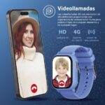 DCU Tecnologic Smartwatch Kids 4G - Video Llamadas - Localizacion en Tiempo Real - Chat de Voz - Monitoreo del Sueño - Juego de Matematicas - Color Azul - Imagen 2