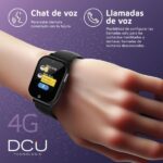 DCU Tecnologic Smartwatch Kids 4G - Video Llamadas - Localizacion en Tiempo Real - Chat de Voz - Monitoreo del Sueño - Juego de Matematicas - Color Azul - Imagen 4
