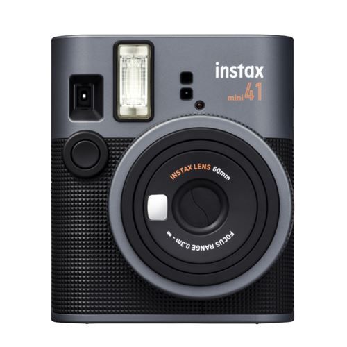 312028_1 Fujifilm Instax Mini 41 Camara Instantanea - Tamaño de Imagen 62x46mm - Flash Auto - Exposicion Automatica - Mini Espejo para Selfies - Modo Primer Plano - Color Negro - Imagen 1