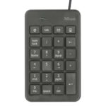 Trust Xalas Teclado Numerico USB - Ultra Delgado - 23 Teclas Perfil Bajo - Cable de 1.50m - Color Negro