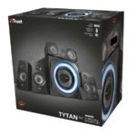 Trust Gaming GXT 658 Tytan Set de Altavoces 5.1 180W - Subwoofer de Madera - Iluminacion LED Azul - Bajos Profundos - Mando a Distancia - Color Negro - Imagen 5