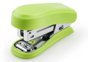 Mini Grapadora Compacta - Hasta 12 Hojas - Grapado Cerrado y Abierto - Incluye 320 Grapas - Color Verde