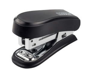 Mini Grapadora Compacta - Hasta 12 Hojas - Grapado Cerrado y Abierto - Incluye 320 Grapas - Color Negro
