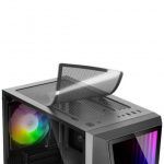 Caja Semitorre MC777 Infinity Mirror ATX, Micro ATX, Mini-ITX - Lateral Cristal Templado - Iluminación ARGB - Tamaño HDD 2.5", 3.5" - USB-A 3.0, USB-A 2.0 y Audio - 2 Ventiladores 120mm FRGB - Soporta Refrigeración Líquida - Imagen 3